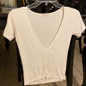 Deep V Neck T Shirt